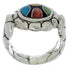 Multicolor Inlay Silver Jewelry Ring Size 5-3/4 WX39562