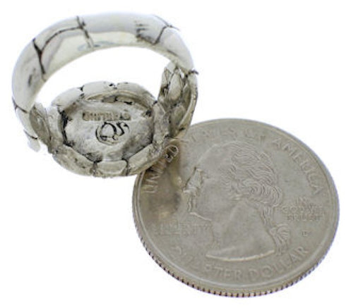 Multicolor Inlay Genuine Sterling Silver Ring Size 6-1/4 WX39563