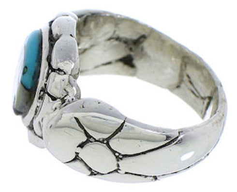 Multicolor Native American Village Design Silver Ring Size 7 WX39695