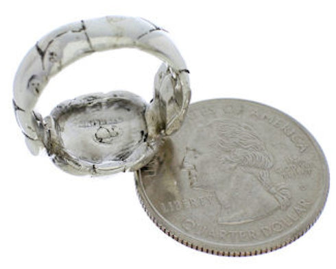 Multicolor Silver Native American Design Ring Size 6-1/4 WX39614