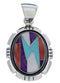 Southwestern Multicolor Silver Jewelry Pendant PX30457