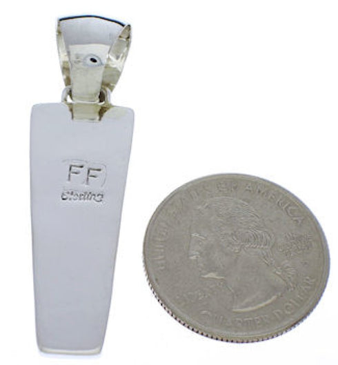 Genuine Sterling Silver Multicolor Inlay Pendant Jewelry PX30491