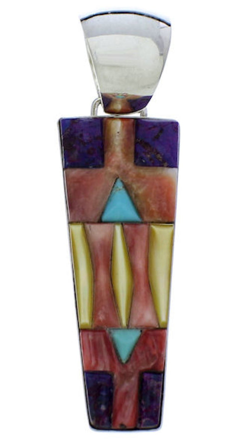 Southwest Genuine Sterling Silver Multicolor Pendant PX30500