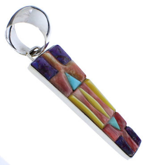 Southwest Genuine Sterling Silver Multicolor Pendant PX30500