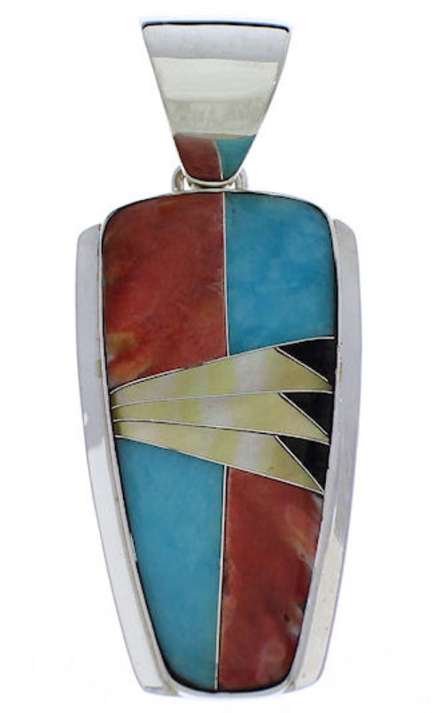 Southwest Silver Jewelry Multicolor Pendant PX30570