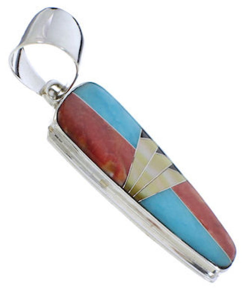 Southwest Silver Jewelry Multicolor Pendant PX30570