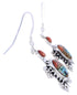 Multicolor Native American Design Turtle Silver Earrings EX32317