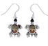 Native American Pueblo Design Multicolor Turtle Earrings EX32319