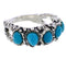 Turquoise Genuine Sterling Silver Ring Size 5-3/4 AX87456
