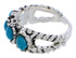 Turquoise Genuine Sterling Silver Ring Size 5-3/4 AX87456