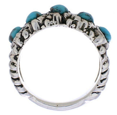 Sterling Silver Jewelry Turquoise Ring Size 6-1/4 WX34726