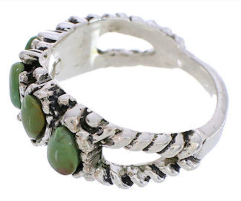 Turquoise Sterling Silver Southwest Jewelry Ring Size 5-1/2 AX87714