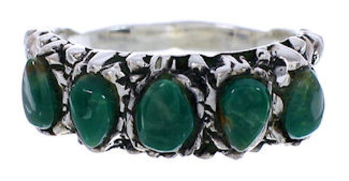 Authentic Sterling Silver Southwest Turquoise Ring Size 5-1/2 WX34742