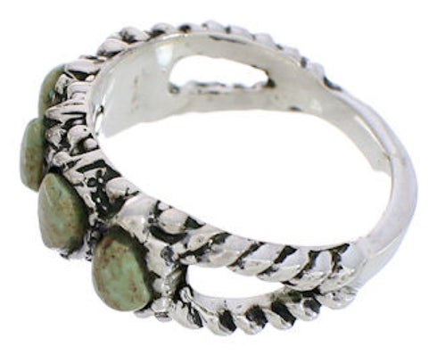 Turquoise Jewelry Silver Ring Size 5-3/4 WX34754