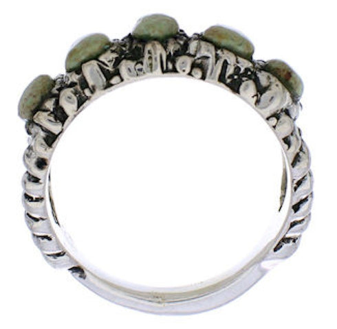 Turquoise Jewelry Silver Ring Size 5-3/4 WX34754