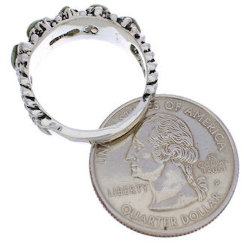 Turquoise Jewelry Silver Ring Size 5-3/4 WX34754