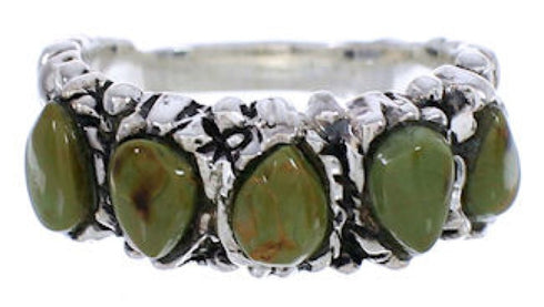 Turquoise Jewelry Authentic Sterling Silver Ring Size 6-1/4 WX34757