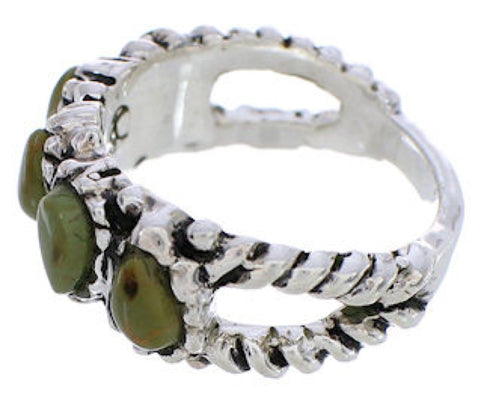 Turquoise Jewelry Authentic Sterling Silver Ring Size 6-1/4 WX34757
