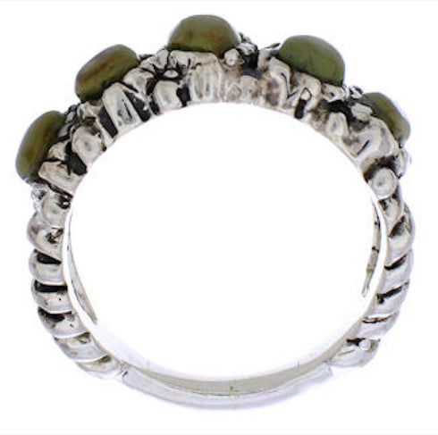 Turquoise Jewelry Authentic Sterling Silver Ring Size 6-1/4 WX34757
