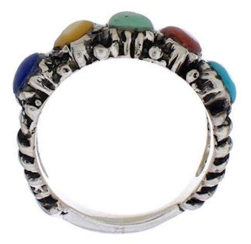 Multicolor Sterling Silver Ring Size 5-1/2 WX34801