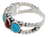 Genuine Sterling Silver Multicolor Jewelry Ring Size 6-3/4 WX34856