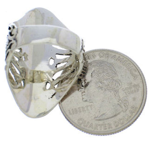 Sterling Silver And Turquoise Ring Size 6-1/2 UX32700