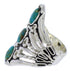 Sterling Silver Southwest Turquoise Ring Size 4-3/4 UX32709