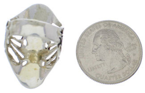 Genuine Sterling Silver Turquoise Ring Size 4-1/2 UX32731