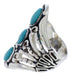 Genuine Sterling Silver And Turquoise Ring Size 4-3/4 UX32822