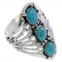 Sterling Silver Jewelry Turquoise Ring Size 5-1/4 UX32833