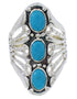 Turquoise Jewelry Genuine Sterling Silver Ring Size 6-3/4 UX32877