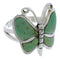 Genuine Sterling Silver Turquoise Butterfly Ring Size 5-1/4 UX33068