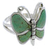 Genuine Sterling Silver Turquoise Butterfly Ring Size 5-1/4 UX33068