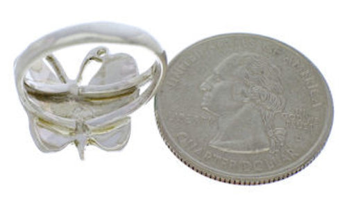 Turquoise Butterfly Jewelry Sterling Silver Ring Size 5-3/4 UX33085