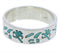 Turquoise Inlay Sterling Silver Kokopelli Ring Band Size 6 UX32617