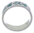 Turquoise Inlay Sterling Silver Kokopelli Ring Band Size 4-3/4 UX32615