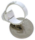 Jet And Southwestern Sterling Silver Ring Size 4-1/2 TX38888