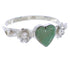 Genuine Sterling Silver Turquoise Flower Heart Ring Size 6-1/4 UX34921