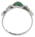 Silver And Turquoise Heart Flower Ring Size 5-1/4 UX34965