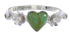 Authentic Silver Turquoise Flower Heart Ring Size 6-1/4 UX34980