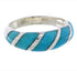 Southwest Sterling Silver Turquoise Inlay Ring Size 6-1/4 UX35050