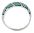 Silver And Turquoise Inlay Southwestern Ring Size 5-3/4 UX35069