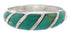 Southwest Sterling Silver Turquoise Inlay Ring Size 6-1/4 UX35106