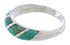 Southwest Sterling Silver Turquoise Inlay Ring Size 6-1/4 UX35106