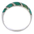 Southwest Sterling Silver Turquoise Inlay Ring Size 6-1/4 UX35106