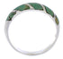 Sterling Silver Jewelry Turquoise Inlay Ring Size 6-1/4 UX35138