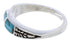 Authentic Sterling Silver Turquoise Inlay Ring Size 5-1/4 UX35158