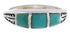 Southwestern Sterling Silver Turquoise Inlay Ring Size 5-1/4 UX35164