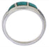 Southwestern Sterling Silver Turquoise Inlay Ring Size 5-1/4 UX35164