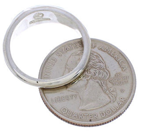 Authentic Sterling Silver Turquoise Jewelry Ring Size 5-3/4 UX35165